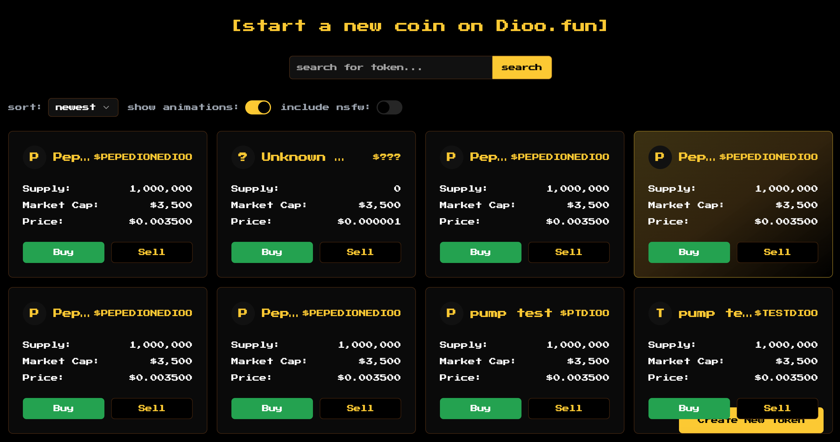 Dioo.fun Platform Interface